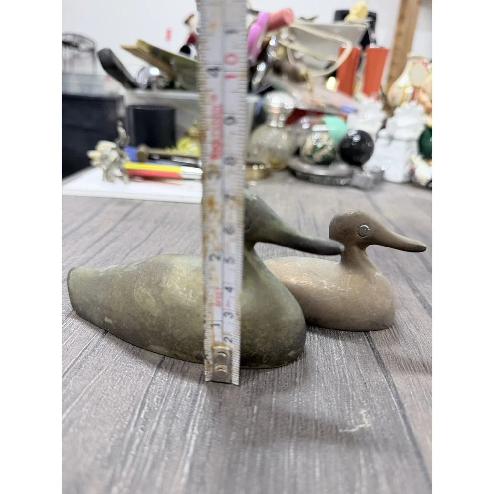 Vintage Castilian Imports Brass  Long Billed Duck Figurines Paperweights